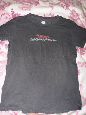 Urban Outfitters Pabst Blue Ribbon 'Original' Black Graphic Tee